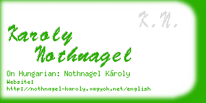 karoly nothnagel business card